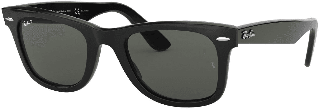 RAYBAN ORB 2140 901/58 WAYFARER GREEN POLARIZED LENSES