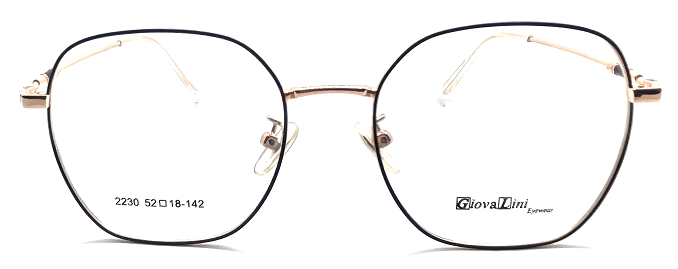 GiovaLini 2230 COL. 4 BLACK/PINK GOLD 52-18-142 METAL SERIES