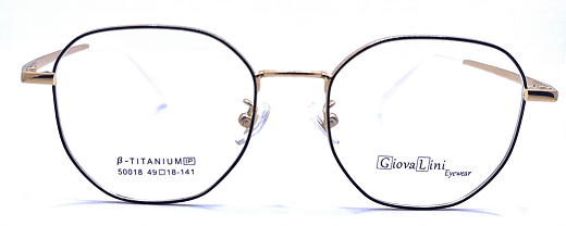 GiovaLini 50018 β-TITANIUM COL. 2 BLACK / GOLD/ WHITE 49-18-141