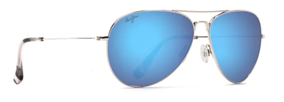 MAUI JIM AVIATOR B264 - 17 TITANIUM LENS BLUE HAWUAII POLARIZED PLUS 2