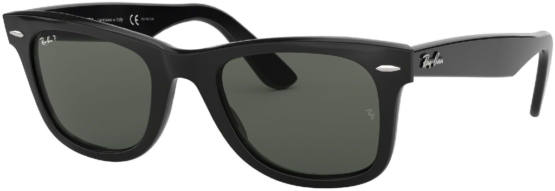 RAYBAN ORB 2140 901/58 WAYFARER GREEN POLARIZED LENSES