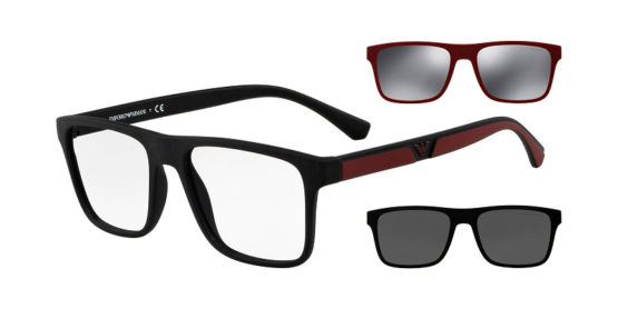 EMPORIO ARMANI EA 4115 5042/1W 54-18-145 ON WITH 2 CLIP ON