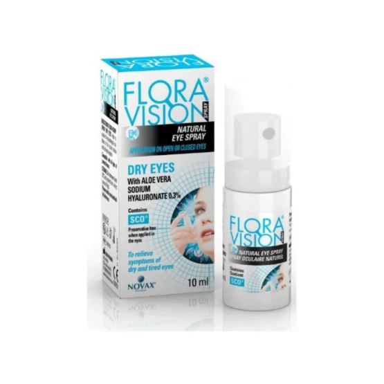 FLORA VISION NATURAL EYE SPRAY ΓΙΑ ΞΗΡΑ ΜΑΤΙΑ (ΜΠΛΕ) 10ML